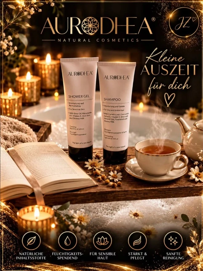 Aurodhea Eselsmilch Wellness-Duo Duschgel und Shampoo